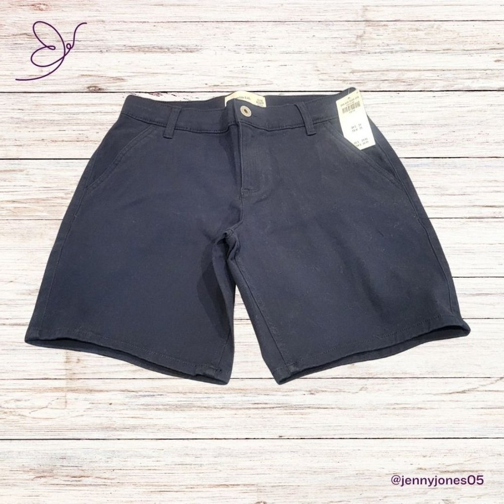 Girls' Abercrombie Kids Navy Chino Shorts NWT Size 13/14